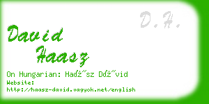 david haasz business card